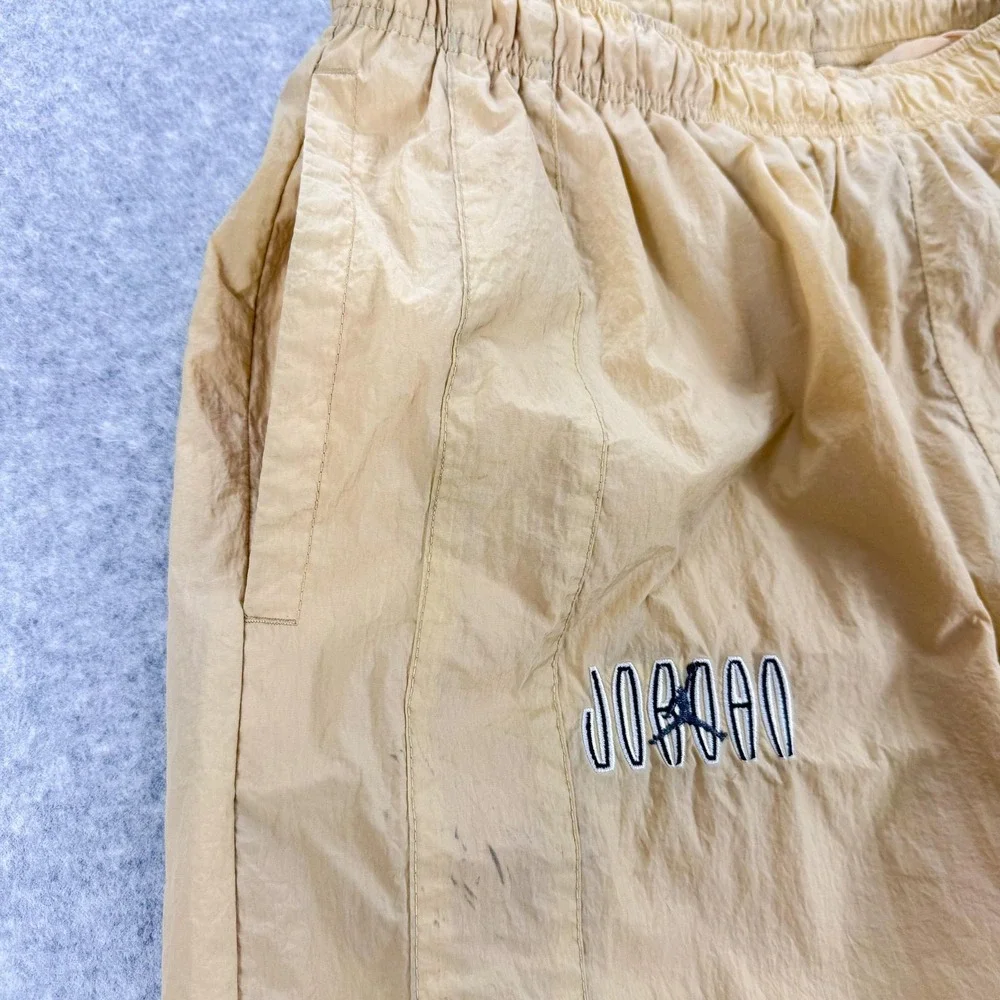 Nike Air Jordan Flight MVP Nylon Woven Pants Mens XL Beige Basketball DQ8049-252